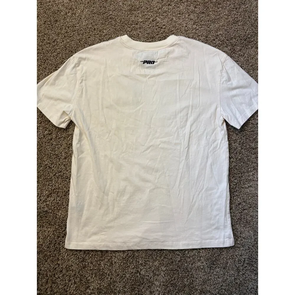 Pro Standard New York Yankees Cream Embroidered Logo T Shirt Mens Size Medium